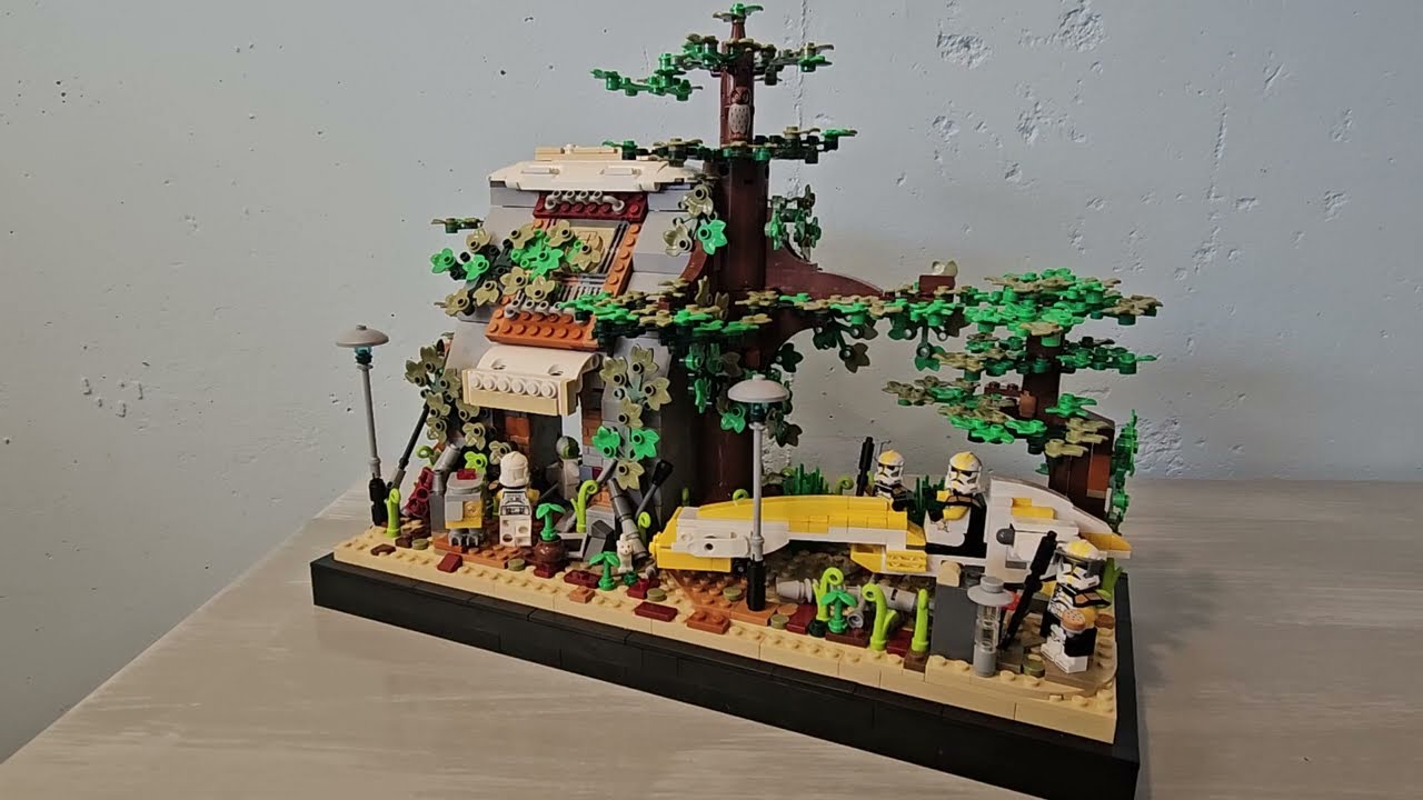Lego clone patrol at an old Jedi Temple 
