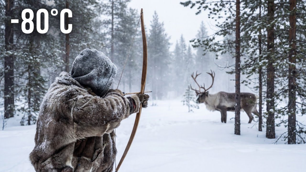 He Faces -80°C Alone Survival | Yakutia Nomad Survival | Wolf, Bear & Reindeer Hunt