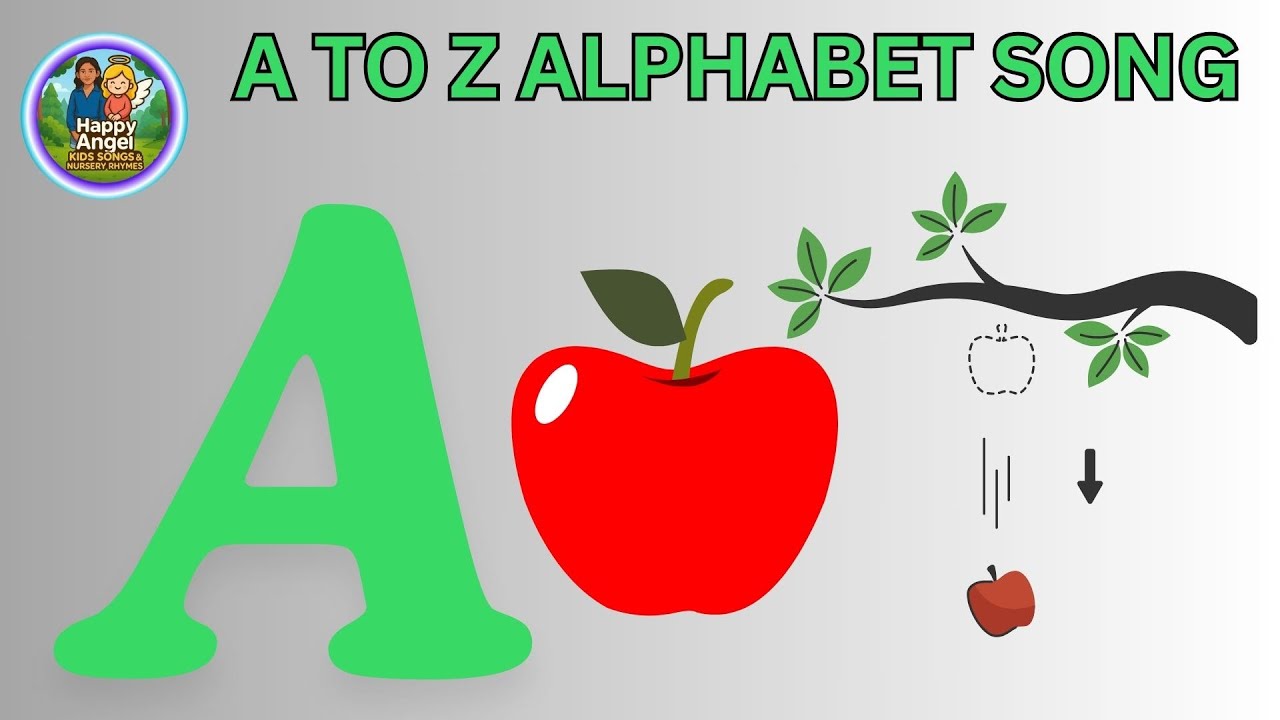 Phonics Song with TWO Words - A For Apple - ABC Alphabet Songs with Sounds for Children