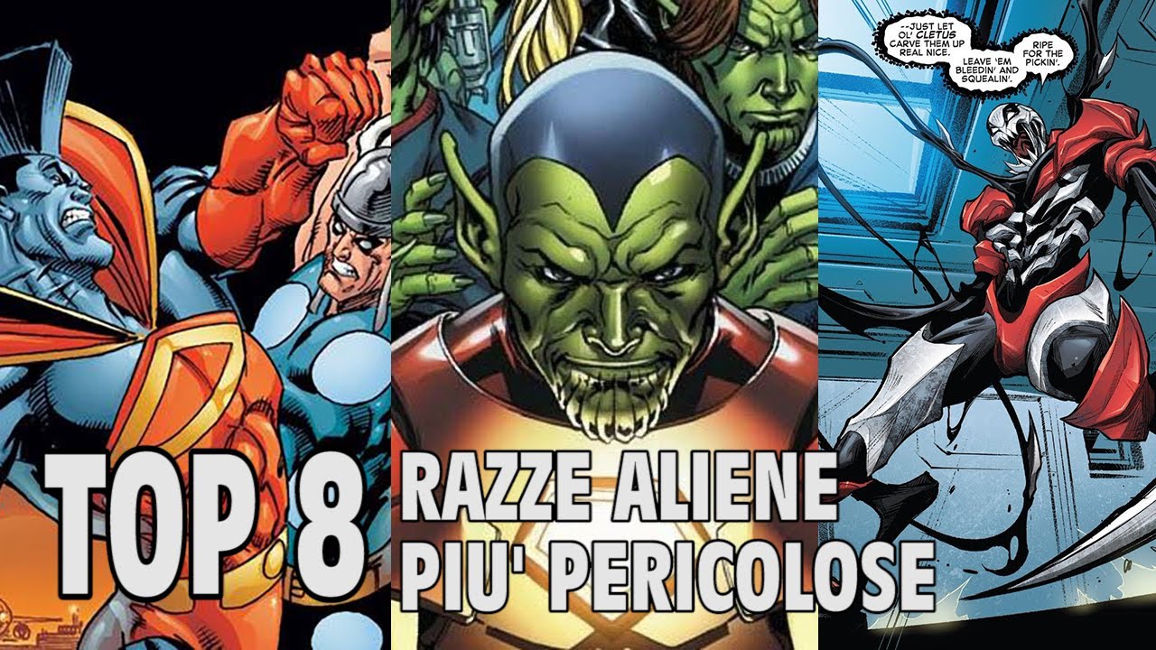 8 RAZZE ALIENE PIU' PERICOLOSE DELL'UNIVERSO MARVEL W/ NEEDO CHANNEL
