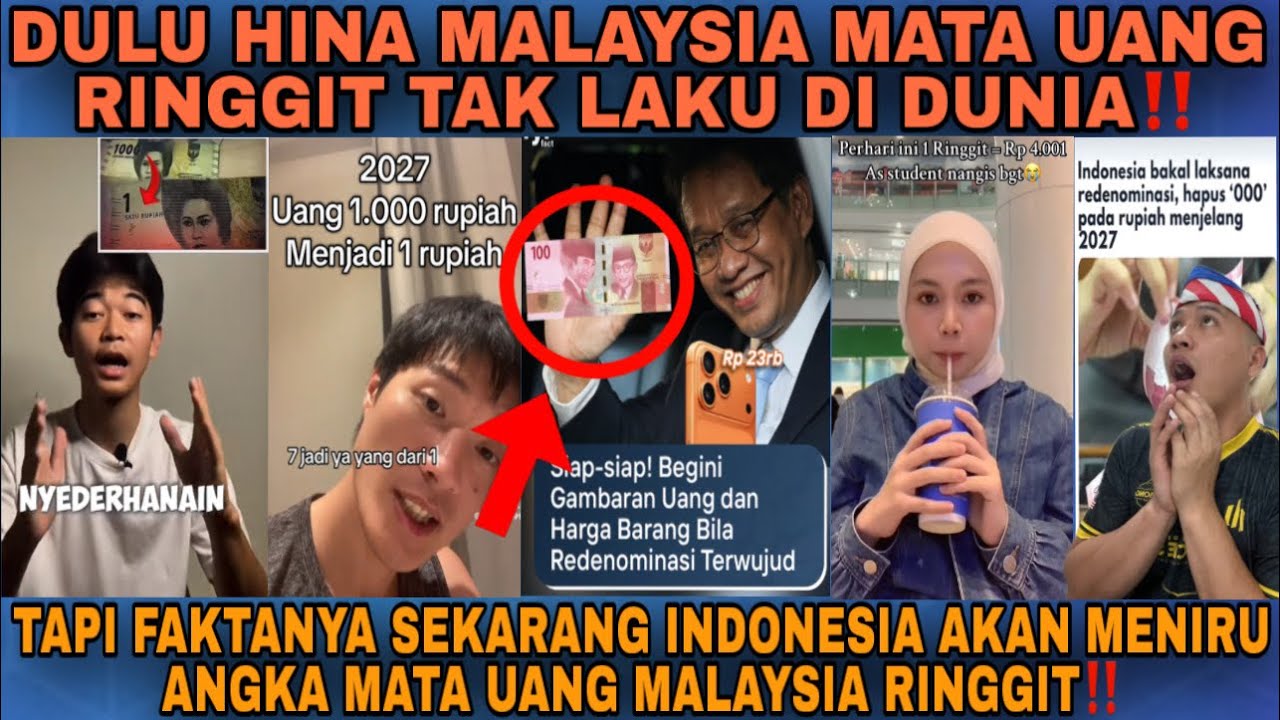 INDONESIA AKAN MENIRU MATA UANG RINGGIT MALAYSIA 10.000 AKAN JADI RP 10 SEMOGA BERJAYA‼️