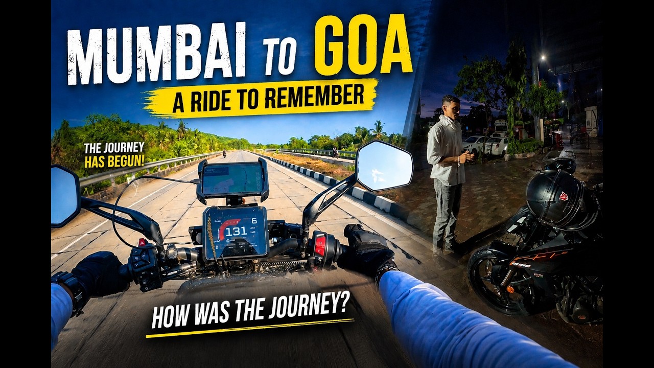 Mumbai to Goa Bike Ride Vlog | Started from Vasai - 600+ KM of Pure Adventure! 🌴🤯