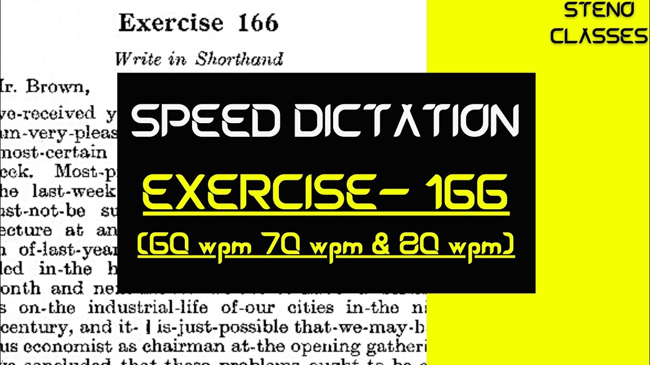 Скоростной диктант упражнения 166 | Pitman Shorthand (английский) | 2022