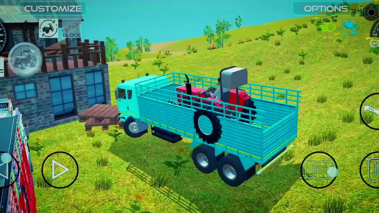 Driving a Truck & Unloading a Tractor Like a Pro! 🚚🚜”
