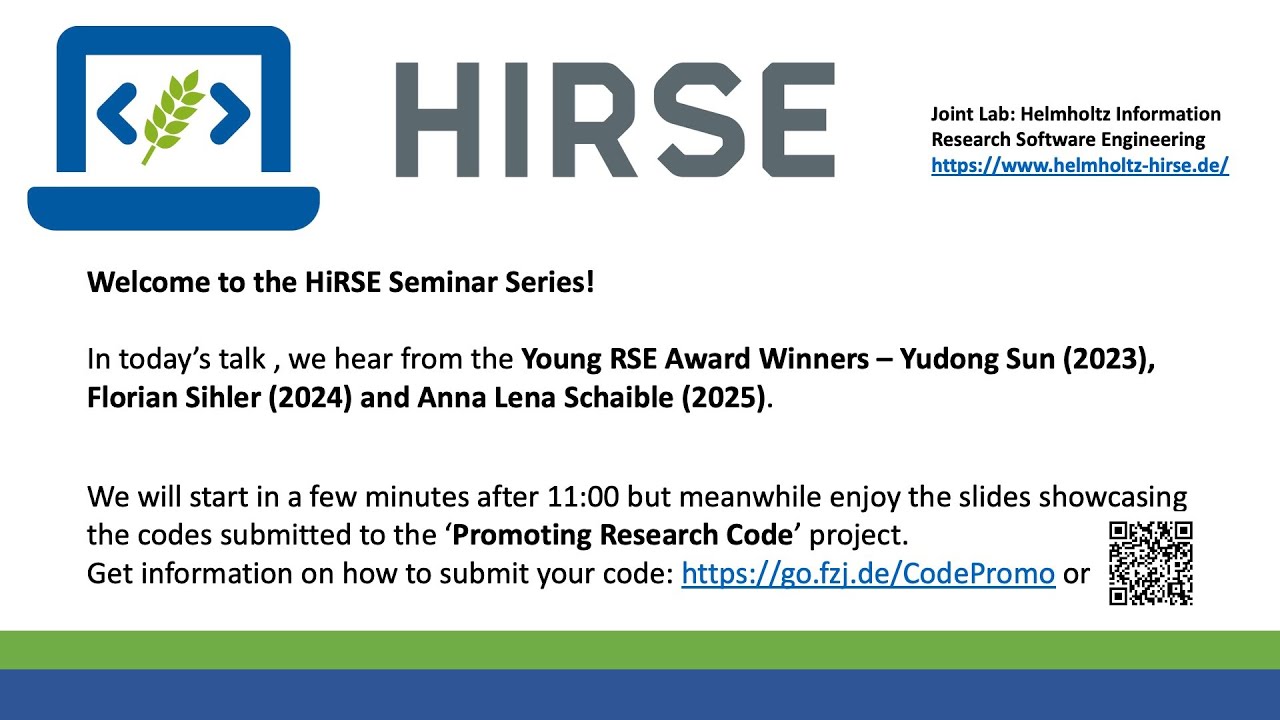 42nd HiRSE-Seminar: Winners of the Young RSE Award