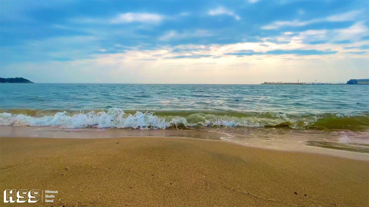 4k [Tag Along] Wangsan Beach Waves 10+ l Sound of waves l South Korea