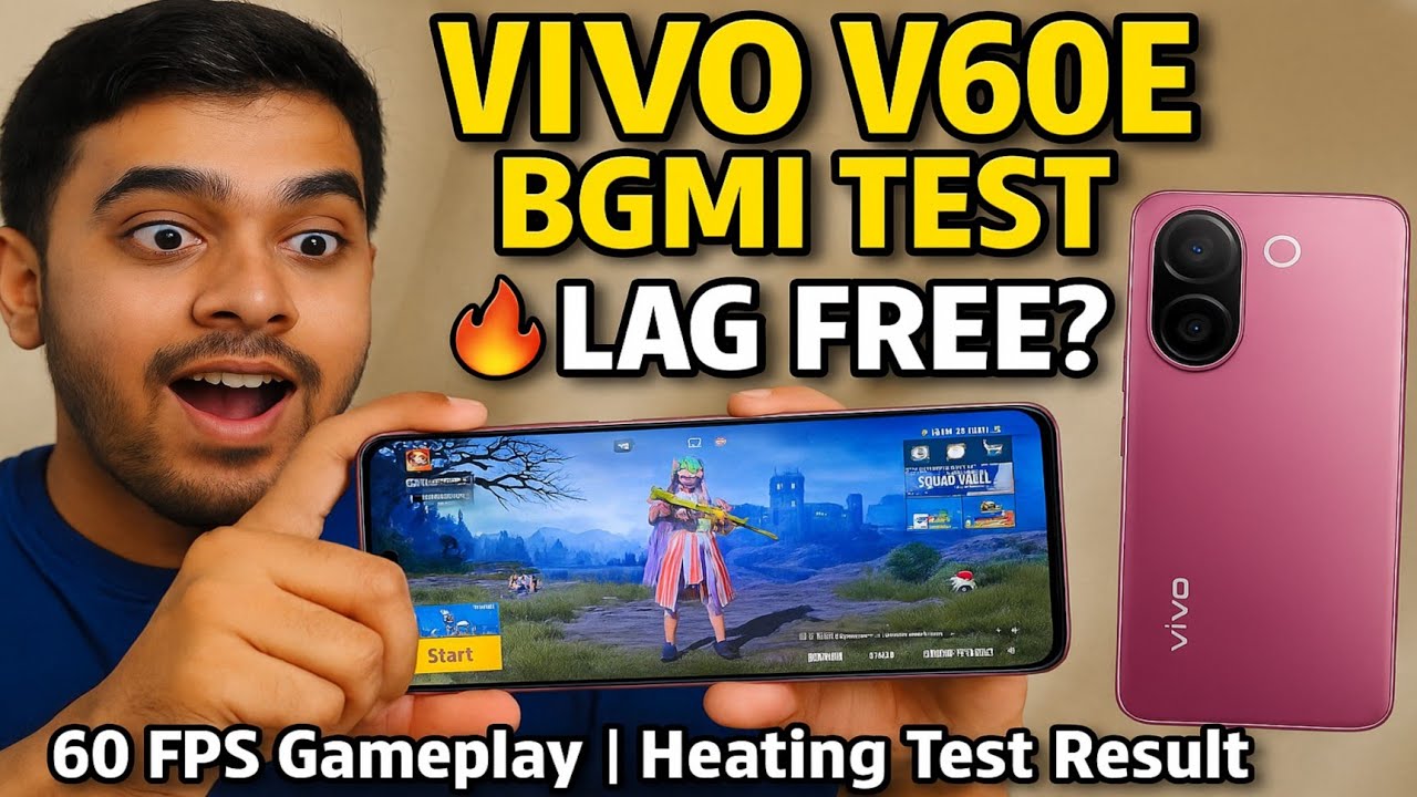 Vivo V60e BGMI Test | FPS, Heating & Battery Drain Test 🔥 | Vivo V60e Gaming Review