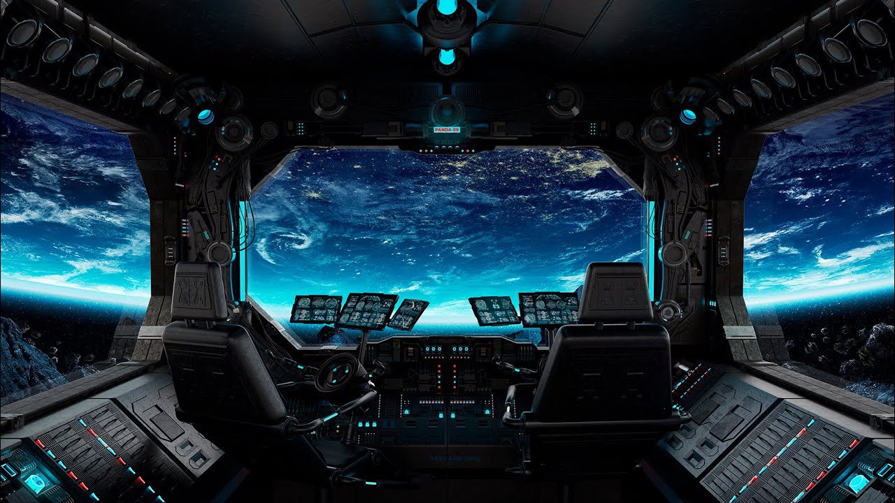 Spaceship Ambience Music for Relaxation, Sleep or Studying - Space ASMR | Cozy Ambience