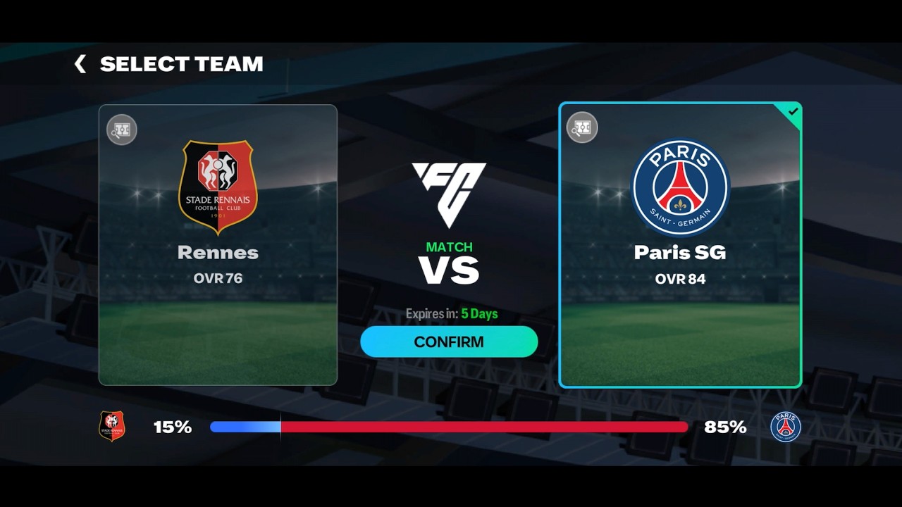 PSG vs Rennes | Ligue 1 Match Gameplay | FC Mobile