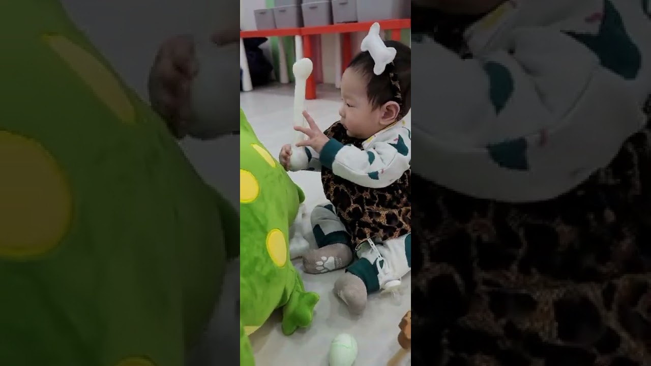 제주도 브이로그 아기 소칠이 D+220, 문화센터 석기시대! 원시인 하지니!! (2022.01.28.) jeju Baby Vlog