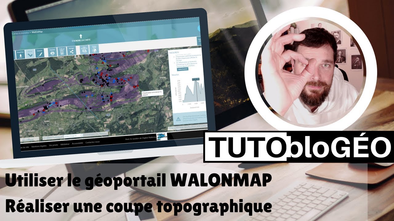 Utiliser le géoportail WALONMAP et réaliser une coupe topographique 🌎 TUTO