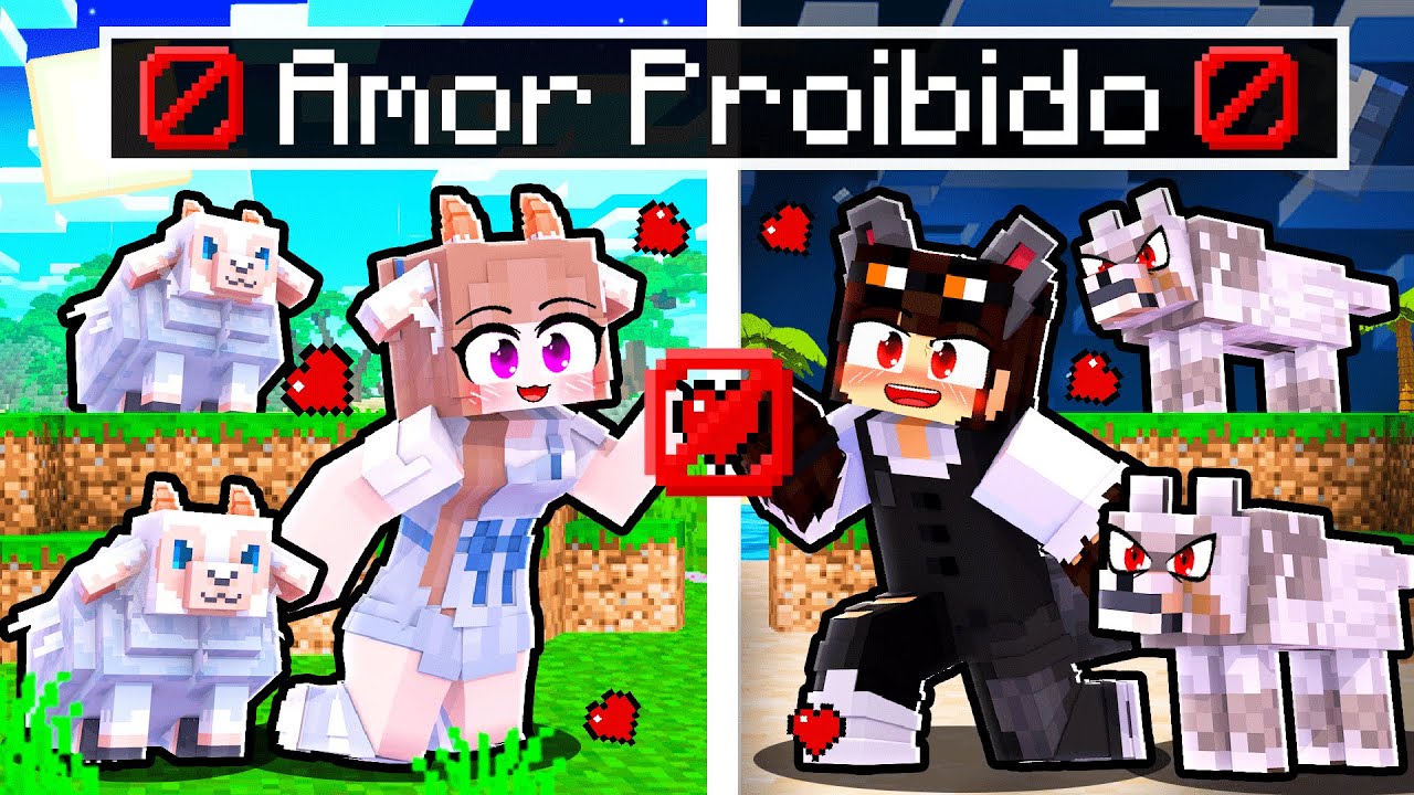 O AMOR proibido DO LOBO ALFA e a OVELHA no Minecraft!