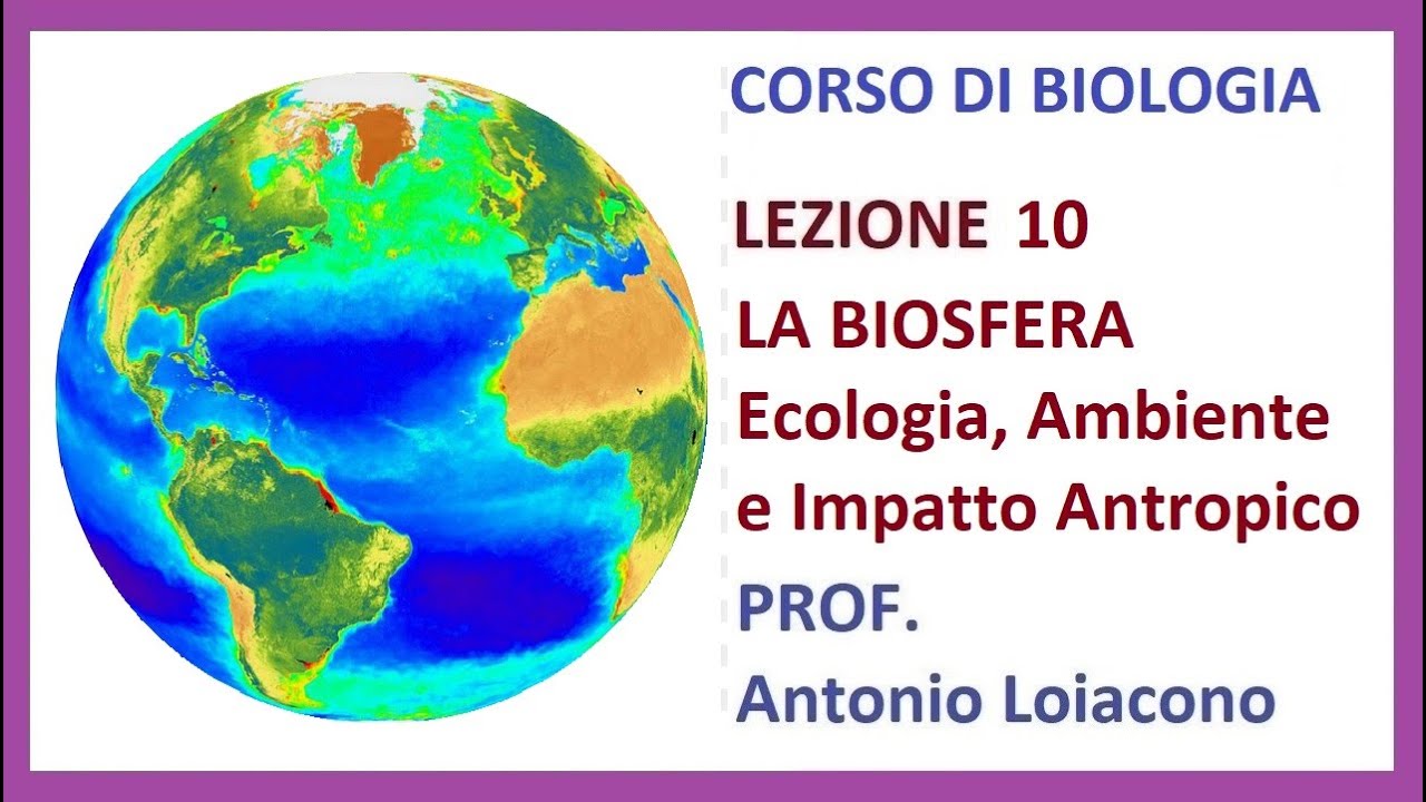CORSO DI BIOLOGIA - Lezione 10 - La Biosfera