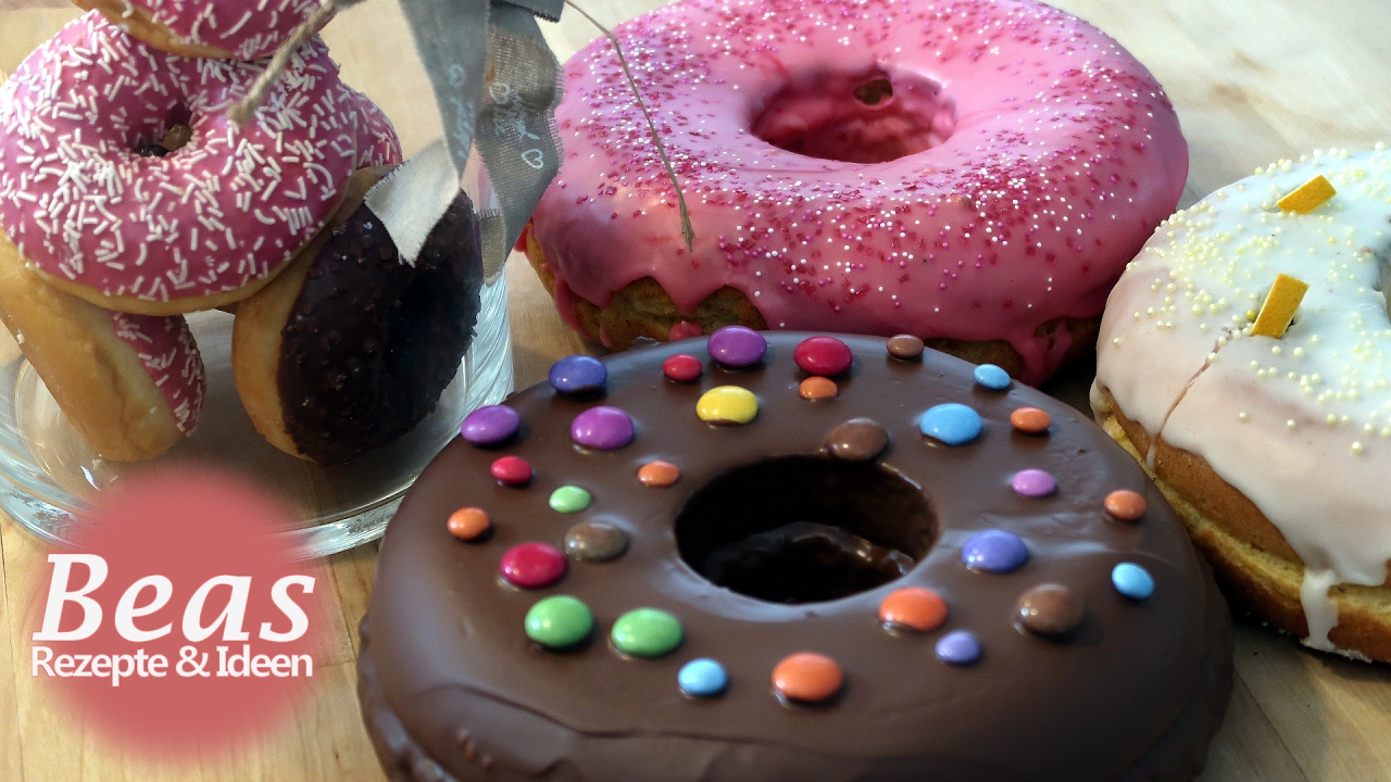 Bratpfannen Kuchen - BISKUIT DONUTS backen - Teig in der Pfanne | Rezept