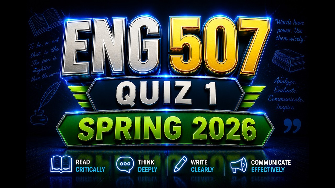 eng 507 quiz 2 solution 2026