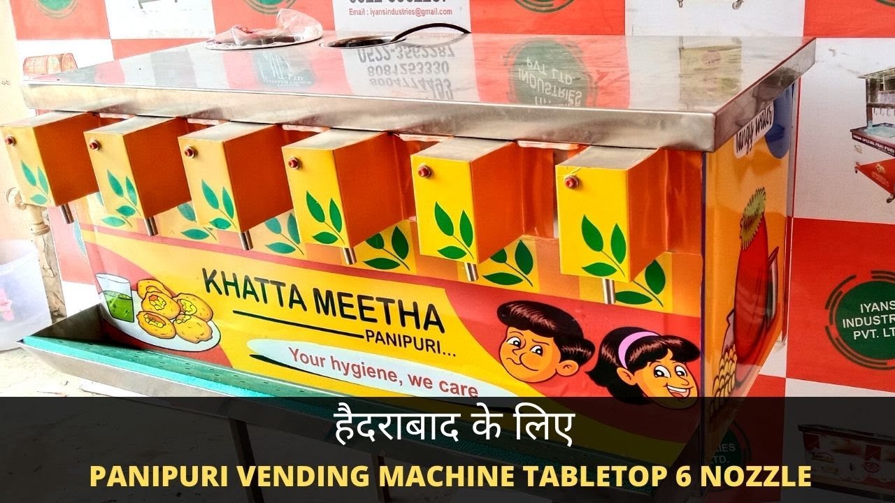 TABLETOP 6 NOZZLE PANIPURI WATER FILLING MACHINE|| GOLGAPPA WATER FILLING MACHINE|| PANIPURI MACHINE