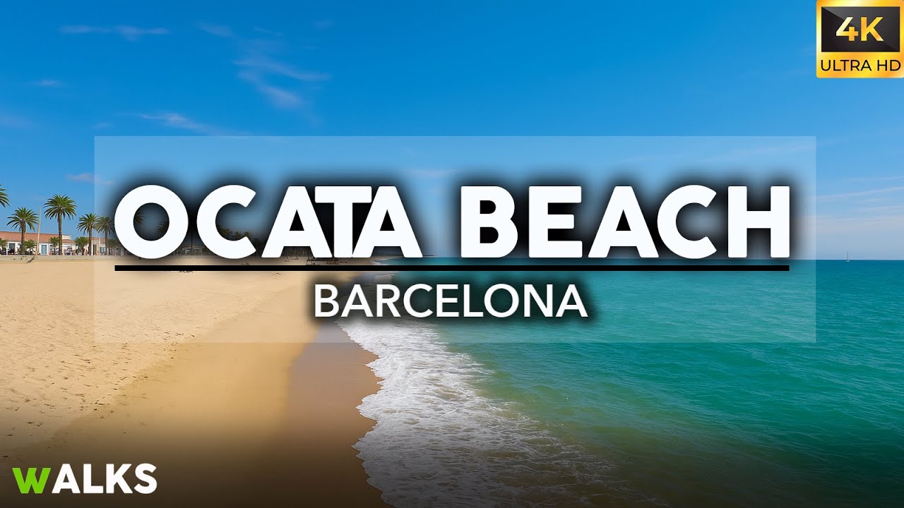 БАРСЕЛОНА, ИСПАНИЯ 🇪🇸 Погрузитесь в пляж Оката. Walking Tour 4K