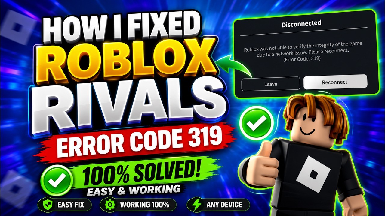 How i fixed Roblox rival error 319 first