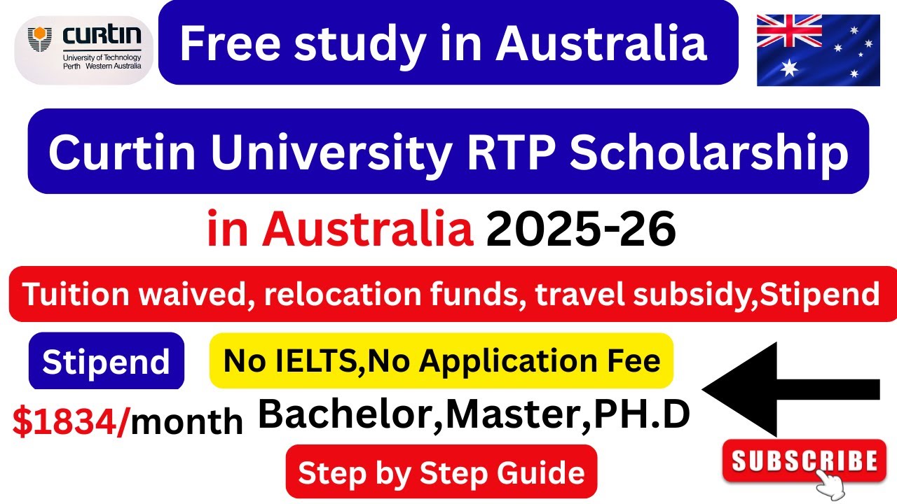 How to Apply for a Fully Funded Curtin University RTP Scholarship 2025-26 in Australia | Full Guide