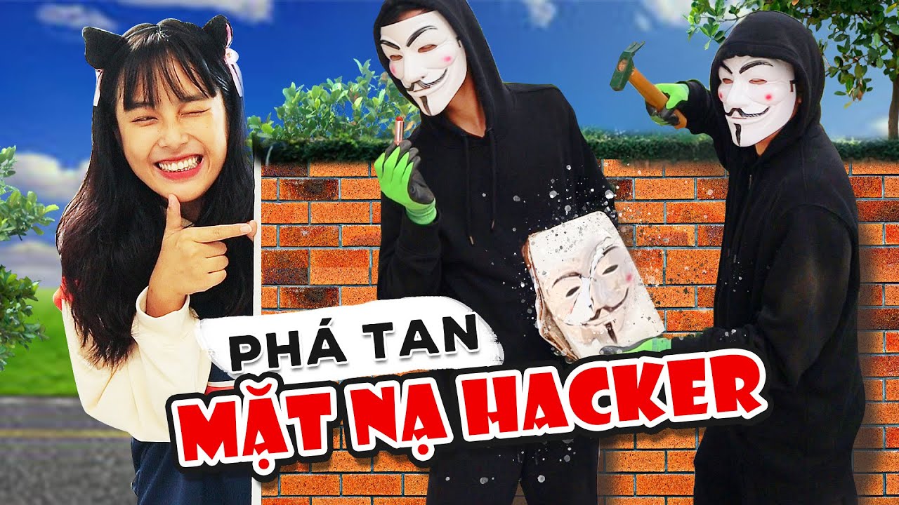 Đổ Bê Tông Mặt Nạ Hacker - Mei Khoai Tây Chơi Khăm 2 Tên Hacker