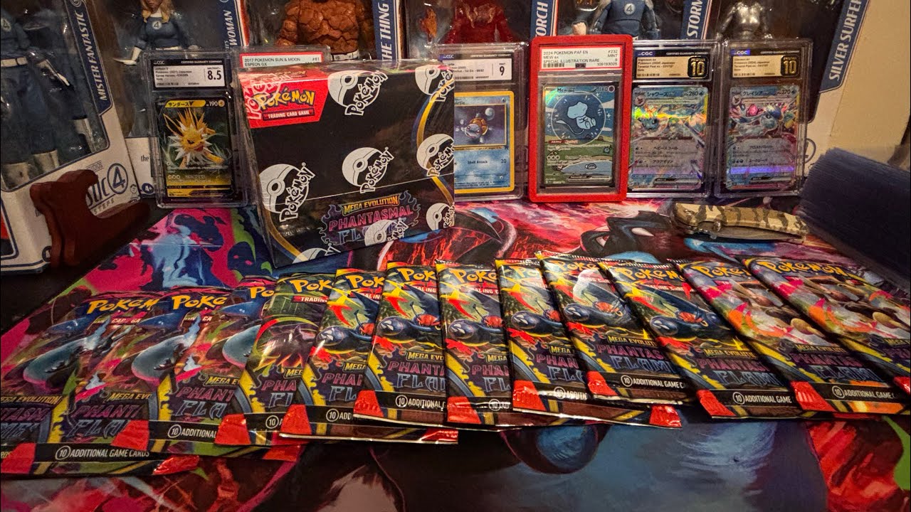 OPENING 48 phantasmal flames packs!! 1 BOOSTER BOX AND 12 SINGLES! #pokemon #phantasmalflames 