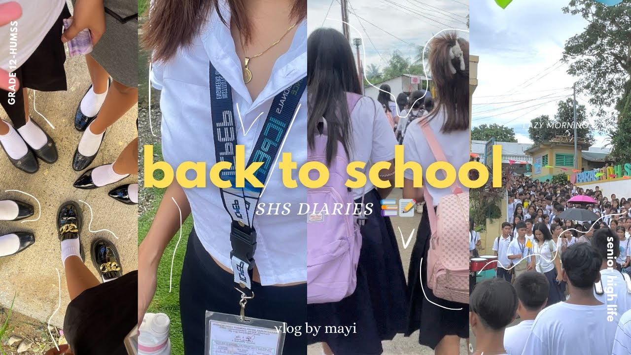 shs diaries🐰: School Vlog! 📚📝slow morning, study with me🎧📚