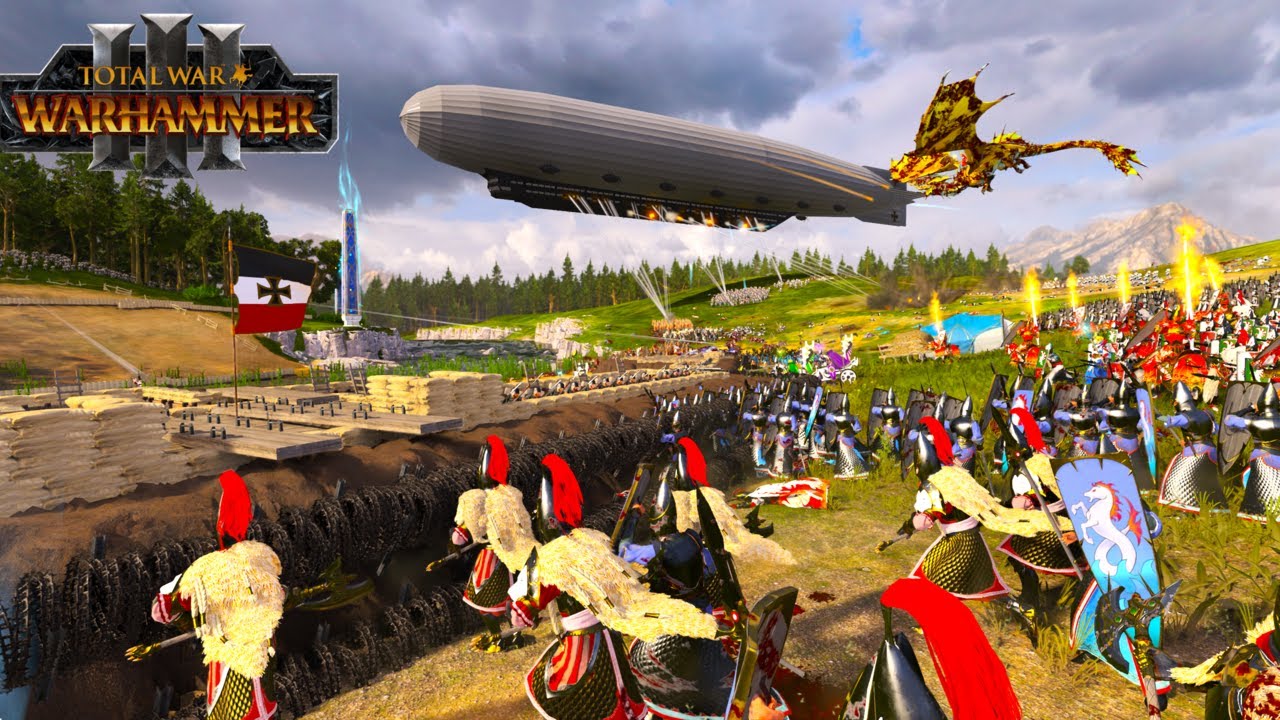 GERMAN IMPERIAL ARMY VS High Elves - TW Millennium Mod | Total War WARHAMMER 3 | FIRESupport | 4K