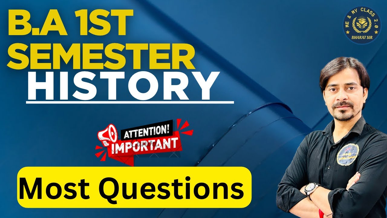 B.A 1st Sem. History // Important Question // Best For Exam //
