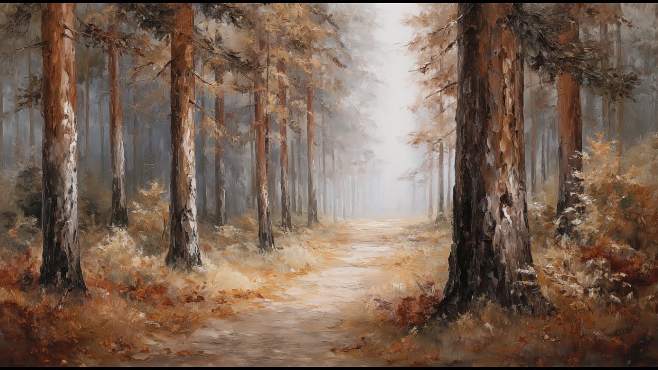 Moody Fall TV Art - Fall Art - Fall Trees - 4 Hrs of Art