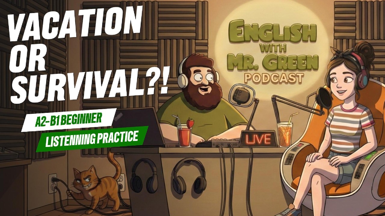 English Listening Practice (A2–B1) | Vacation or Survival? Learn Nature Vocabulary
