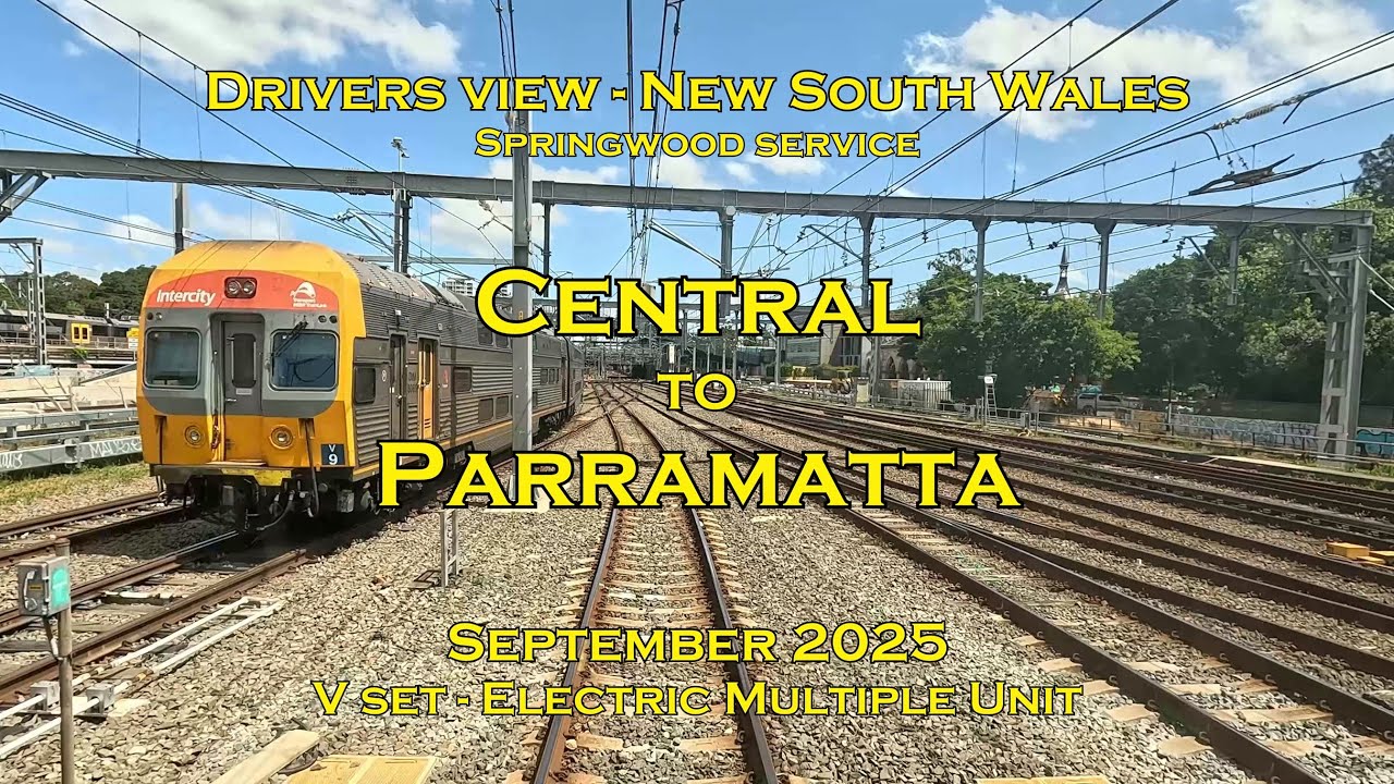 Drivers view NSW, Central to Parramatta, Sep 2025