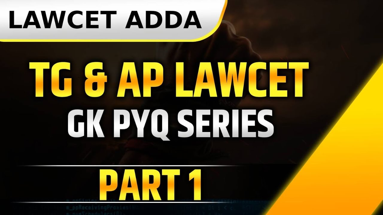 Day 1: 100 Lawcet Previous GK Questions | Useful for 2026 Attempt