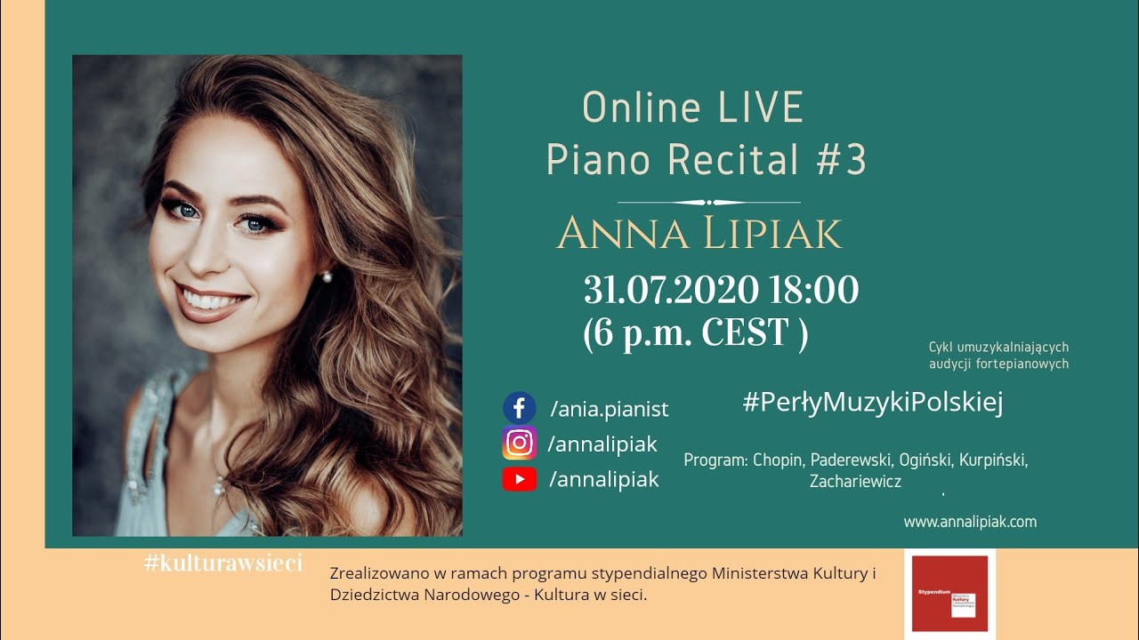 Anna Lipiak - #3 Perły muzyki polskiej - cykl umuzykalniających audycji fortepianowych