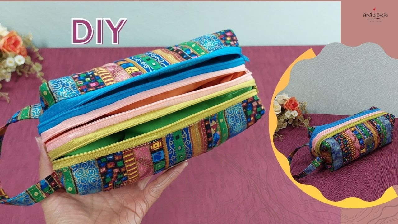 Quick and easy  3 zipper box bag sewing tips /Multipurpose Bag.Sewing tutorial