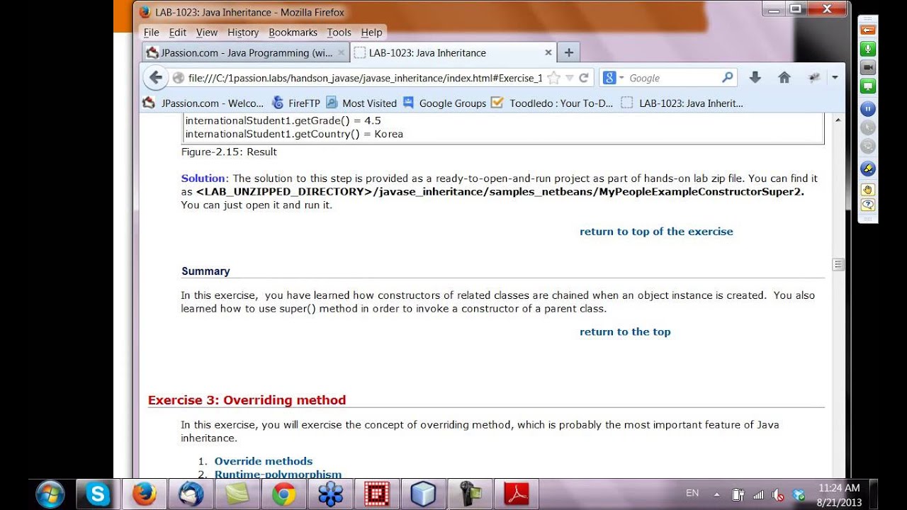 Java Programming: Inheritance (from JPassion.com)