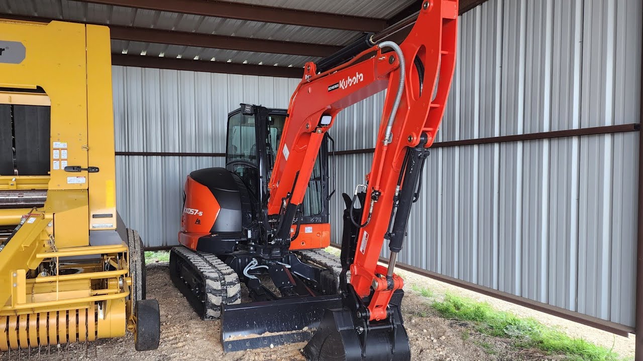 Putting in a culvert with our new Kubota KX-057-5!