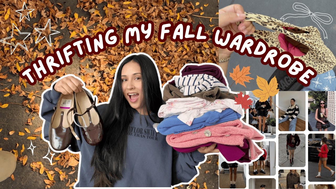 thrifting and styling the ultimate Pinterest fall wardrobe!!