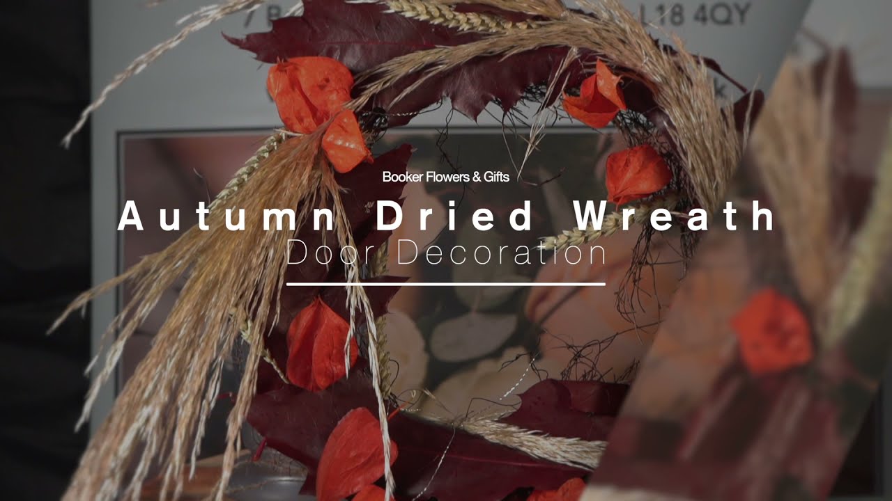 Learn how to make an Autumn Dried Door Wreath -Virtual Class & DIY Kit Liverpool Flower School Class