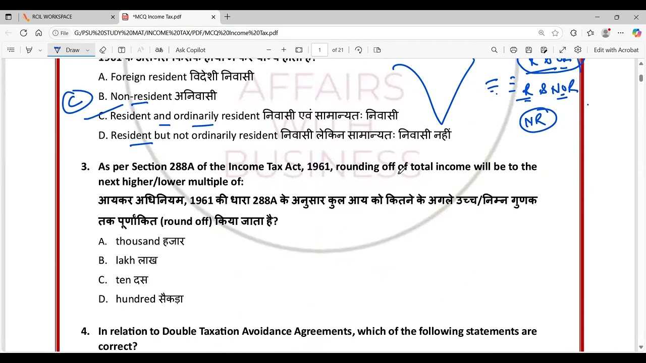 Income tax Most 75 Important Questions ll For all Competitive Exams