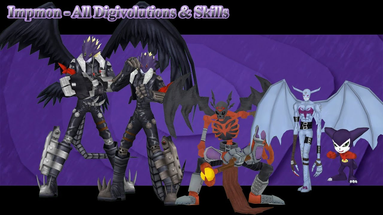 Digimon Masters Online: Impmon - All Digivolutions & Skills