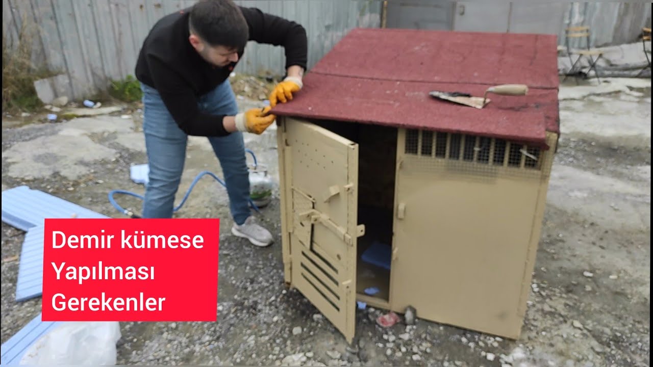 KÜMES ÇATISI MEBRAN UYGULAMASI - STRAFOR KÖPÜK OSB İLE DEMİR KÜMES YALITIMI