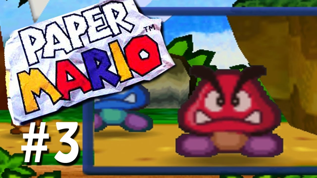Let's Play Paper Mario (Blind) - part 3 - Derpy goombas!