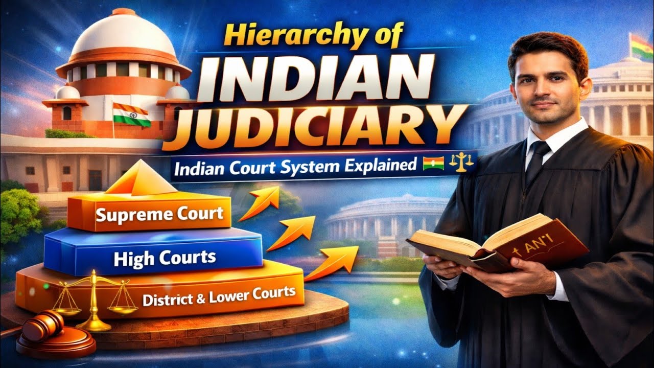 Hierarchy of Indian Judiciary | Indian Court System Explained 🇮🇳⚖️ 