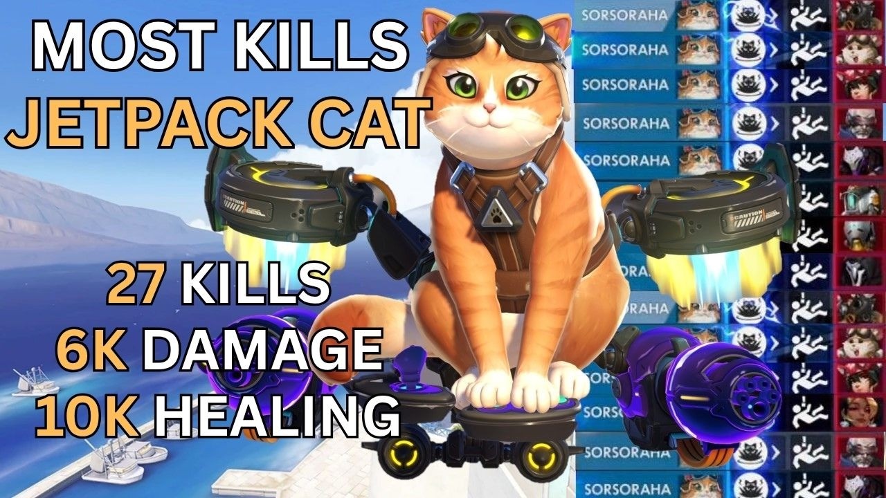 Getting The Most Kills On Jetpack Cat To Defend My 63% Winrate || Overwatch 6v6
