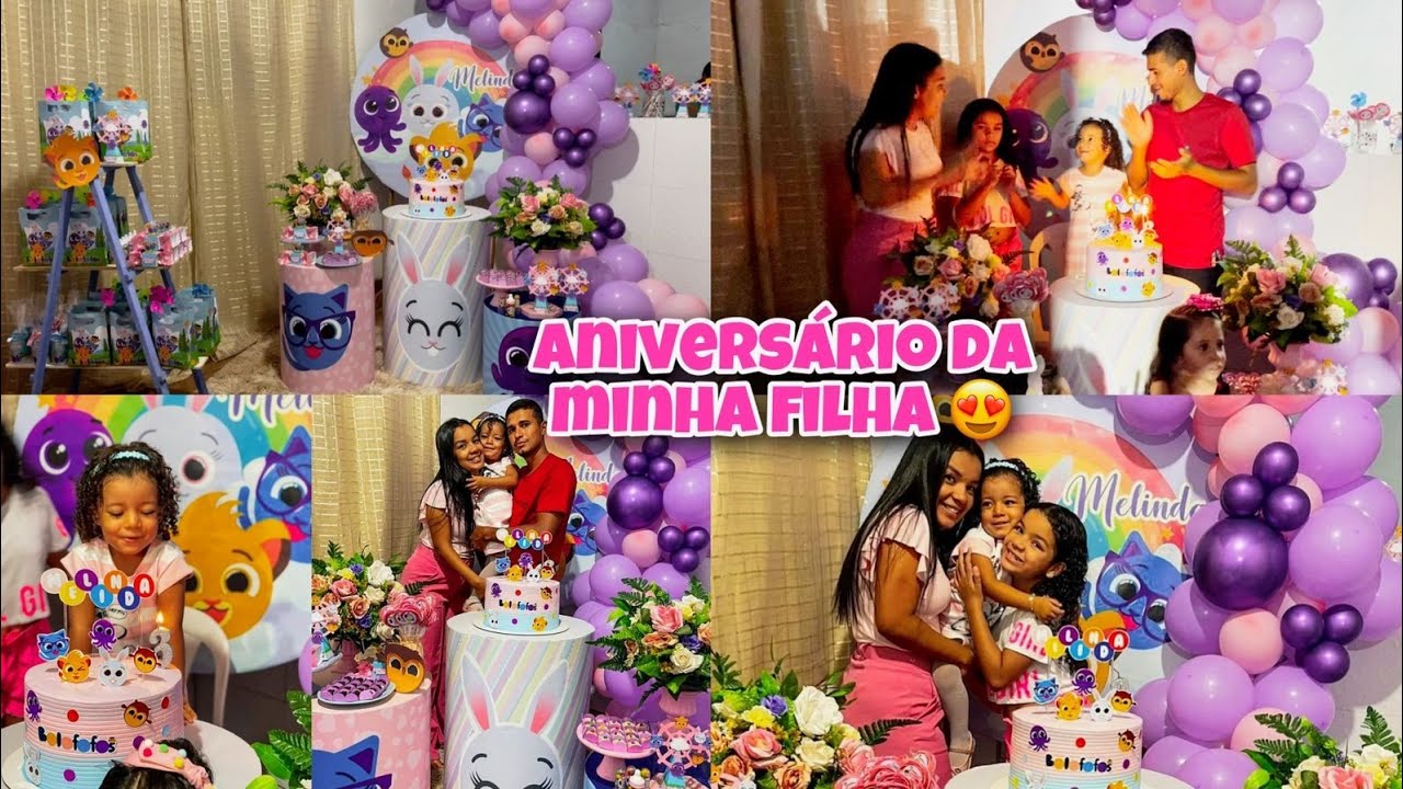 ANIVERSÁRIO DA MINHA FILHA/MELINDA FEZ 3 ANINHOS 💜