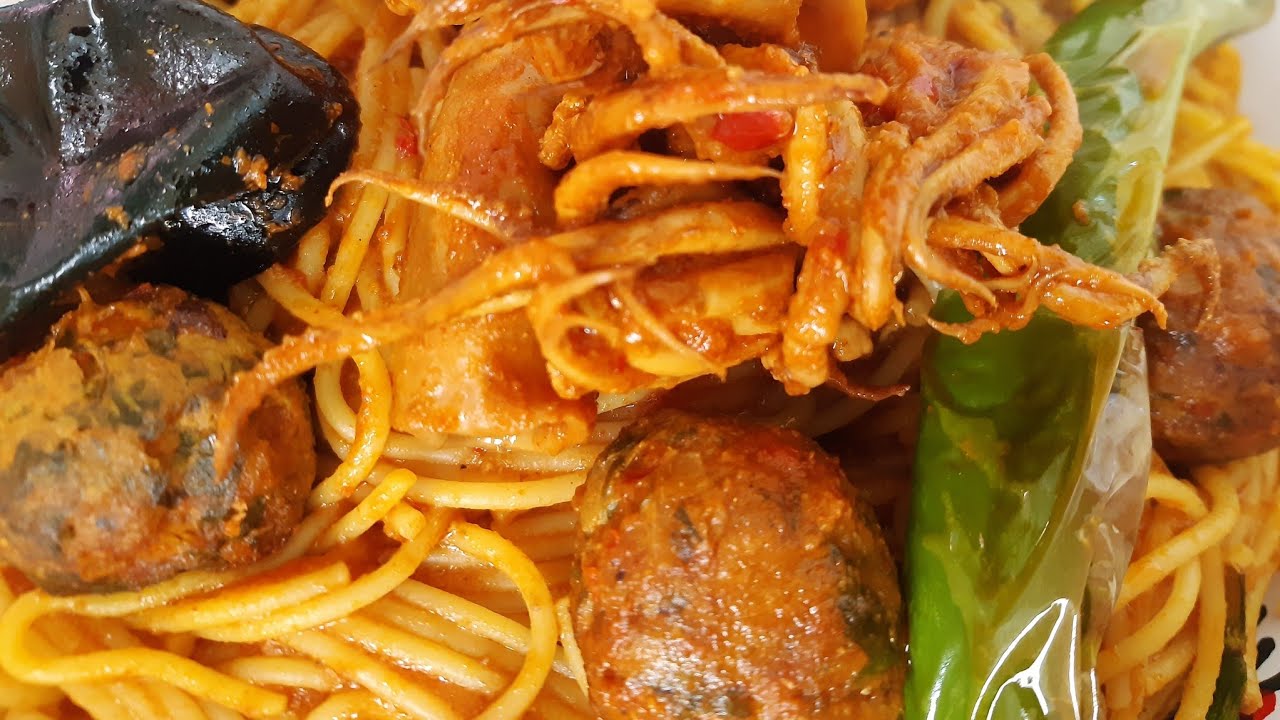 اسباقيتي🍜بكعابر🧆السردينة🐟و السوبيا (الشوابي)🐙طريقة سهلة و النتيجة ذوق تحصل😋2023❤🇹🇳