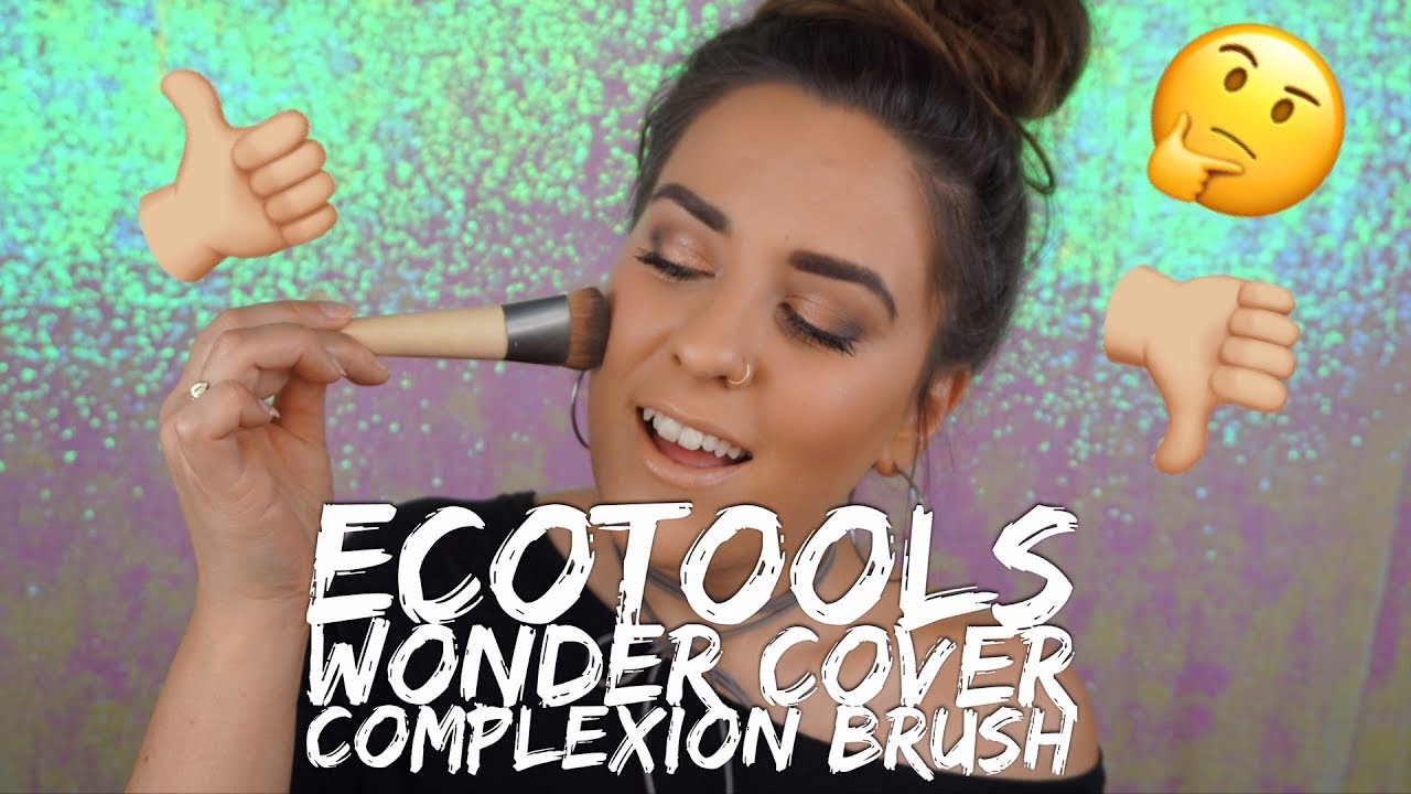 BRUSH VS SPONGE  | ECOTOOLS WONDER COVER COMPLEXION BRUSH | FULL REVIEW