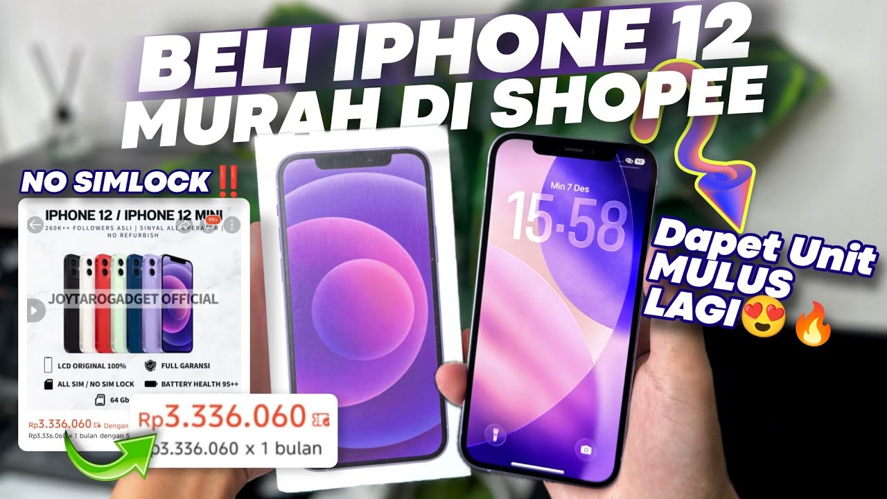 BELI IPHONE 12 MURAH DI SHOPEE‼️DAPET BARANG MULUS LAGI 🥰🥰