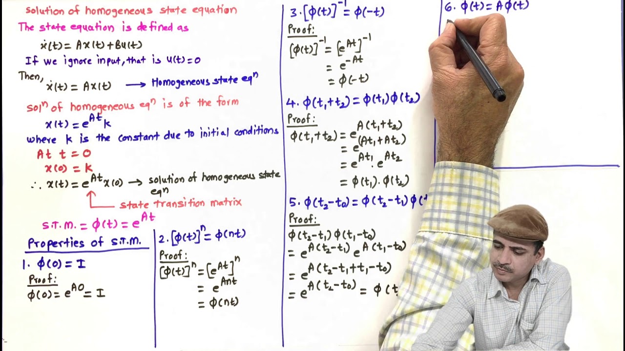 L11 Solution of homogeneous state equation, state transition matrix
