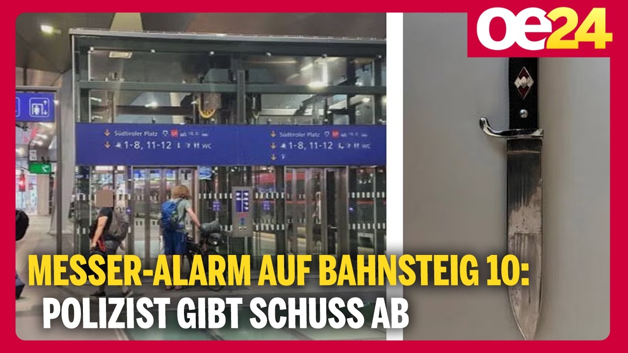 Messer-Alarm auf Bahnsteig 10: Polizist gibt Schuss ab
